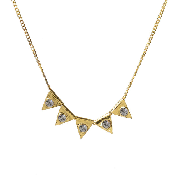 CRYSTAL TRIANGLE BEAD NECKLACE